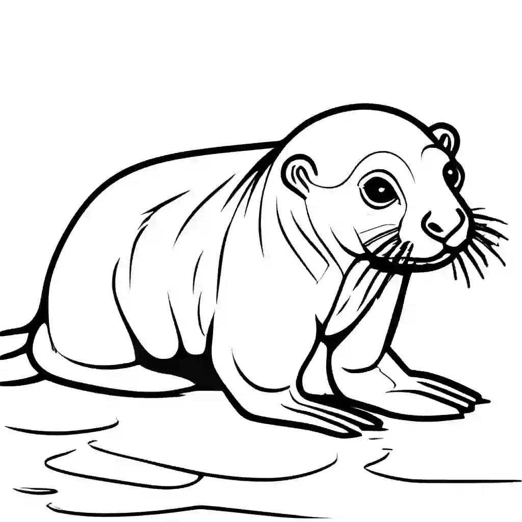 Giant Otters coloring pages